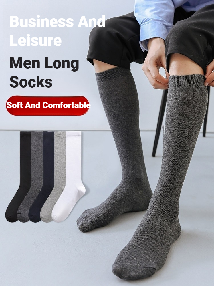 1 Pair Men Solid Knee High Bus - Sock Garter Men review and price